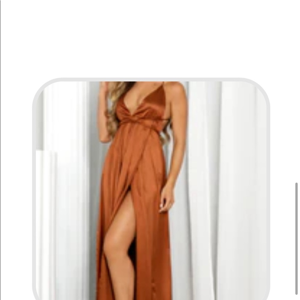 White fox boutique rust dress